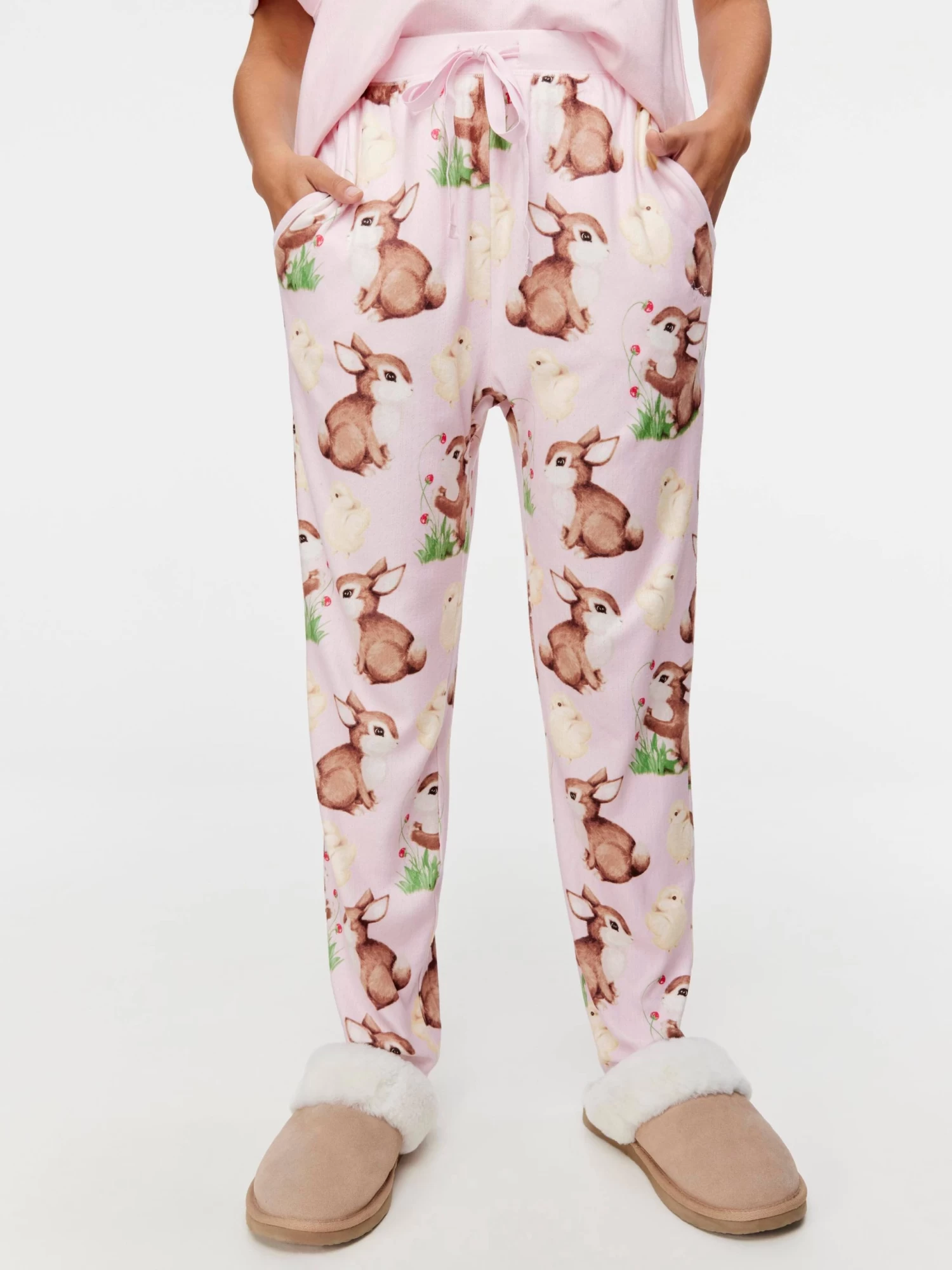 Bunny And Chick Pointelle Tapered Pj Pant 3 Bunny And Chick Pointelle Tapered Pj Pant - Image 3