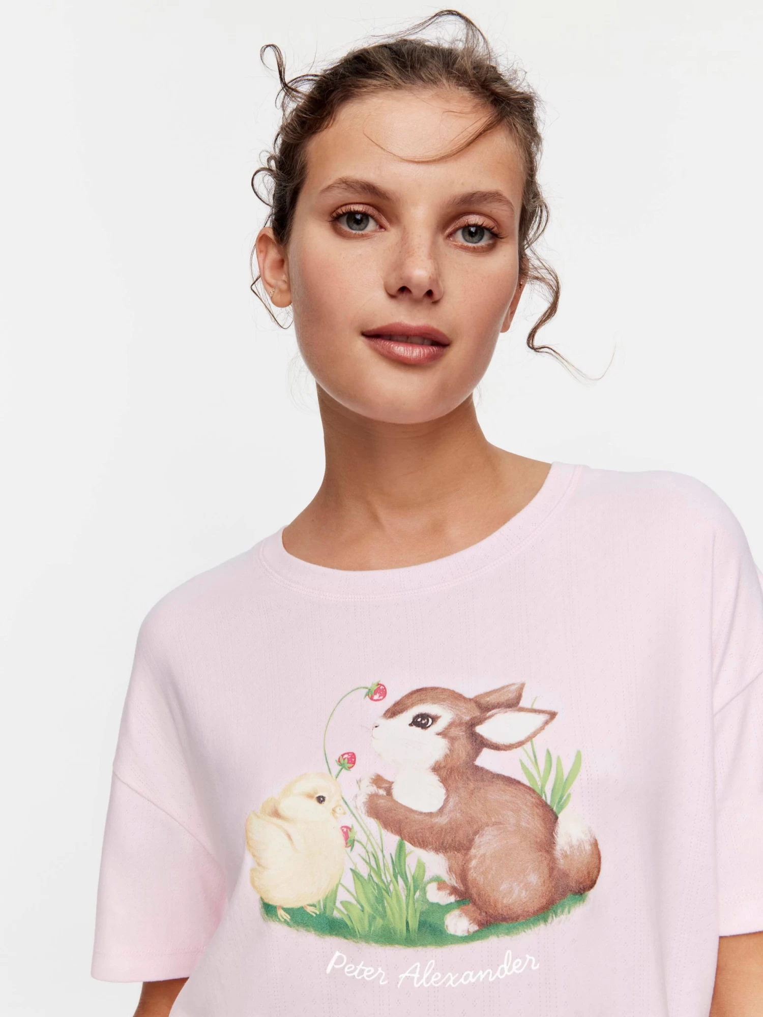 Bunny And Chick Pointelle Tee 2 Bunny And Chick Pointelle Tee - Image 2