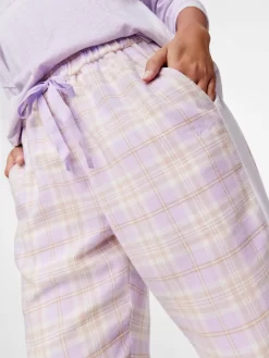 Lilac Check Cuff Flannelette Pj Pant 6 Lilac Check Cuff Flannelette Pj Pant -Pajama Shop 810906 multi back2 t scaled