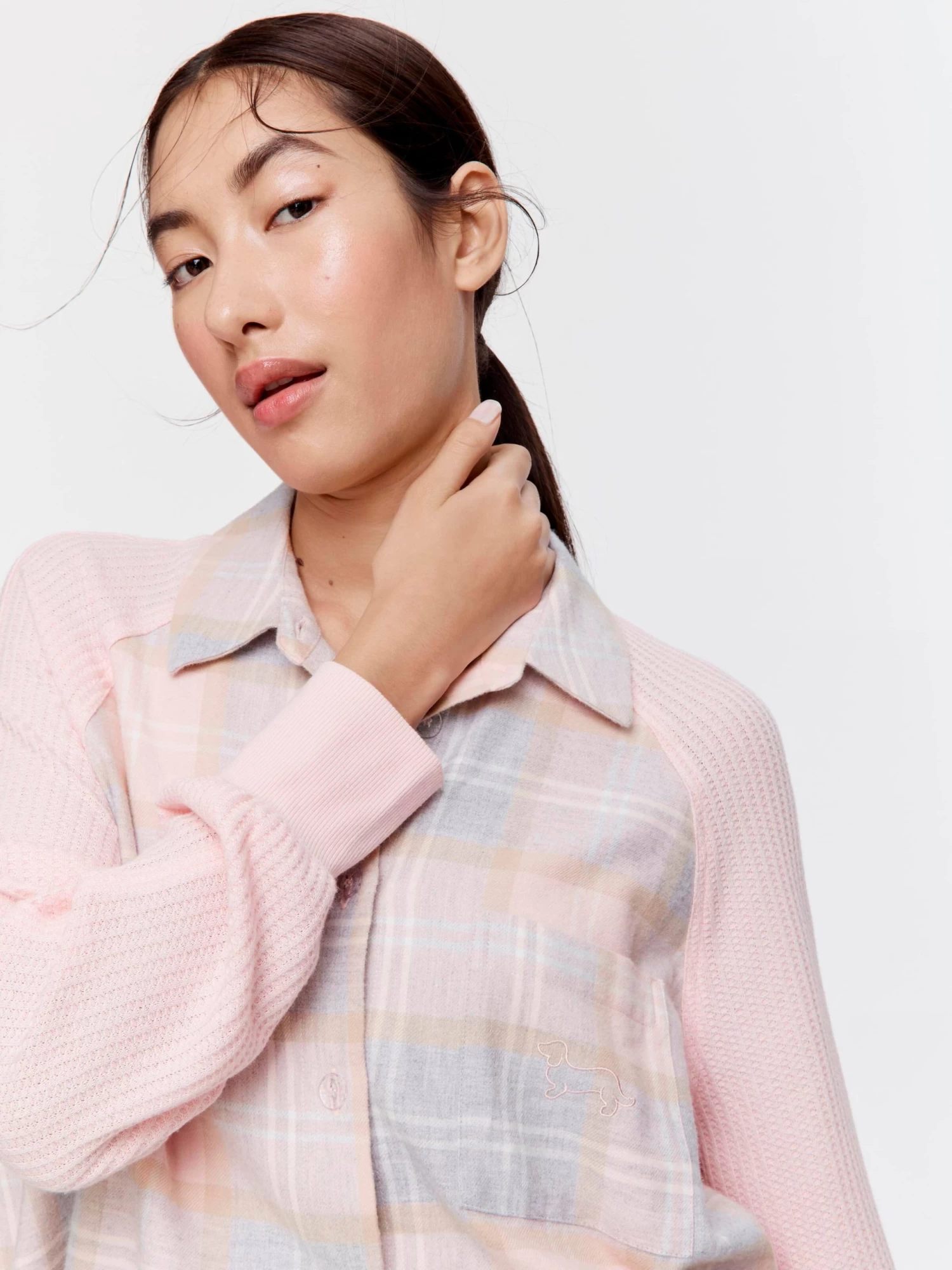 Pastel Buffalo Check Flannelette Pj Set 3 Pastel Buffalo Check Flannelette Pj Set - Image 3