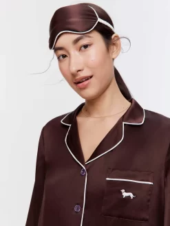 Chocolate Mulberry Silk Pj Set With Eye Mask 9 Chocolate Mulberry Silk Pj Set With Eye Mask -Pajama Shop 811211 multi back3 t scaled