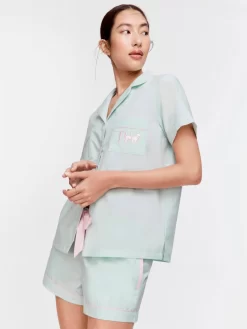 Mint Shortie Pj Set -Pajama Shop 811212 multi back t scaled