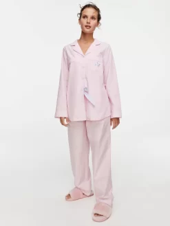 Pink Long Sleeve Classic Pj Set -Pajama Shop 811216 multi back2 t scaled