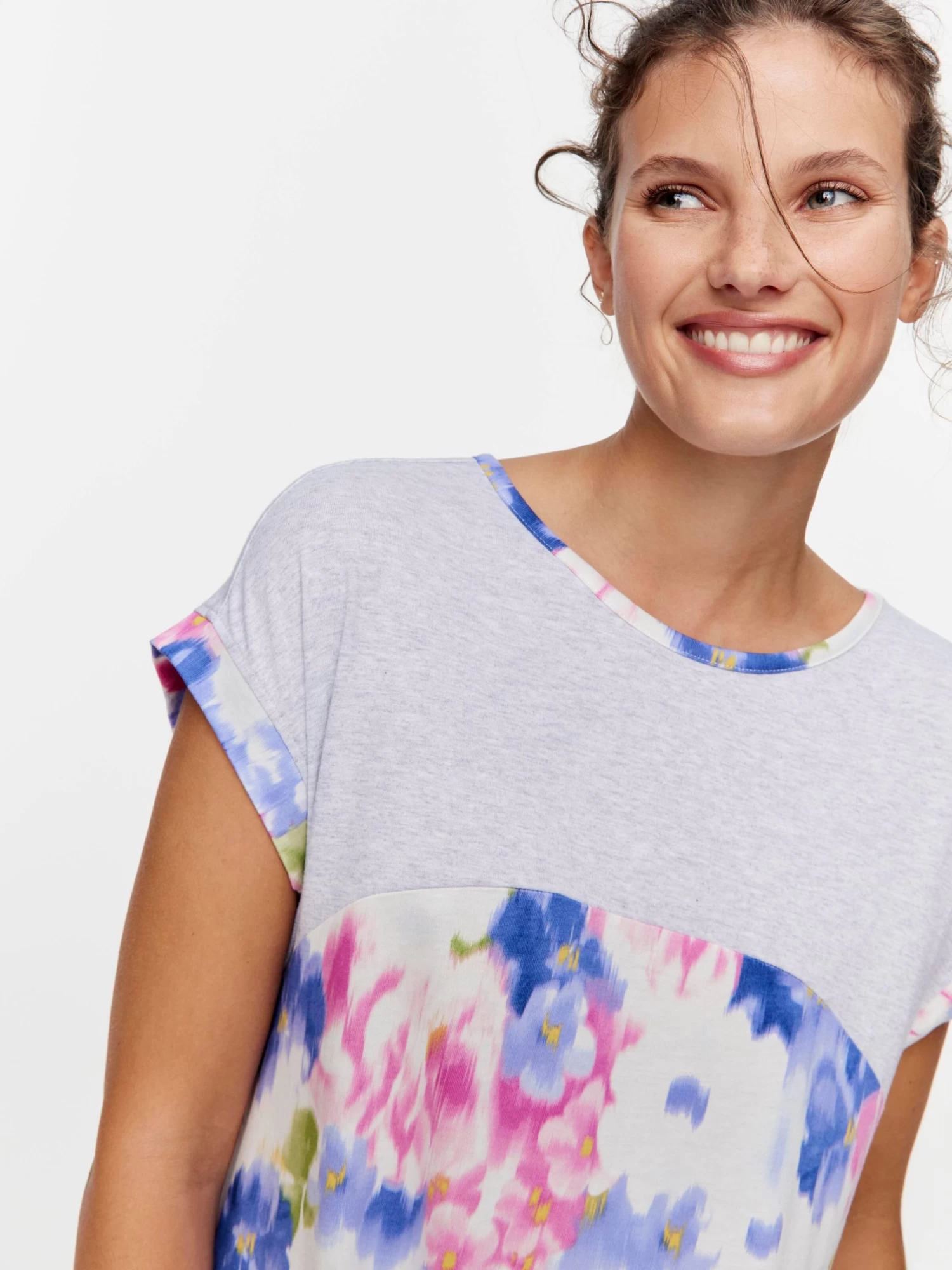 Blurred Floral Hanky Hem Nightie 3 Blurred Floral Hanky Hem Nightie - Image 3