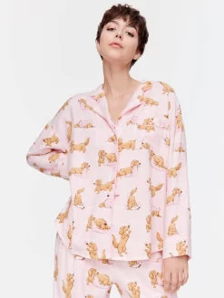 Painted Penny Bamboo Flannelette Long Sleeve Pj Set -Pajama Shop 811306 multi back2 t scaled