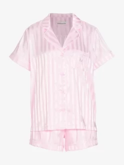 Pink Stripe Chic Satin Pj Set -Pajama Shop 811731 pink maq t scaled