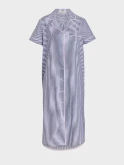 Full Length Check Nightie 7 Full Length Check Nightie -Pajama Shop 811739 navy maq t scaled