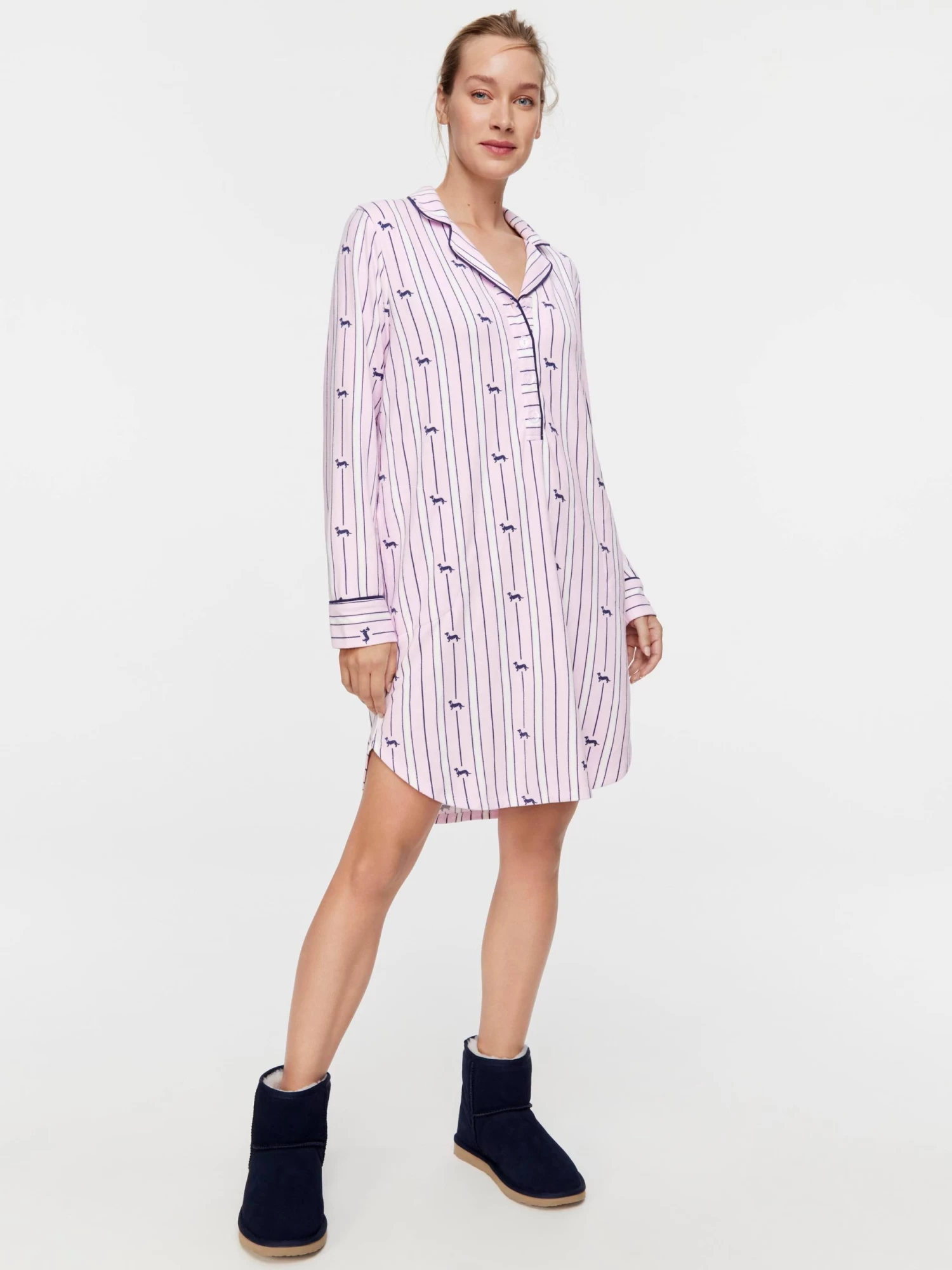 Penny Stripe Plush Nightie 3 Penny Stripe Plush Nightie - Image 3