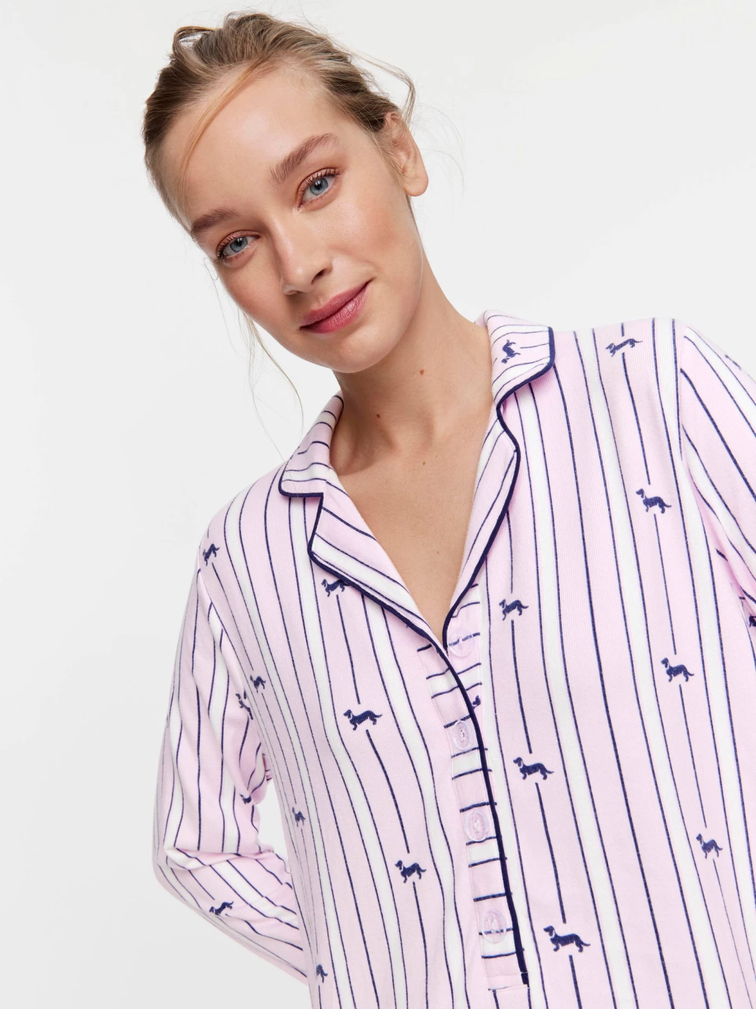 Penny Stripe Plush Nightie 2 Penny Stripe Plush Nightie - Image 2