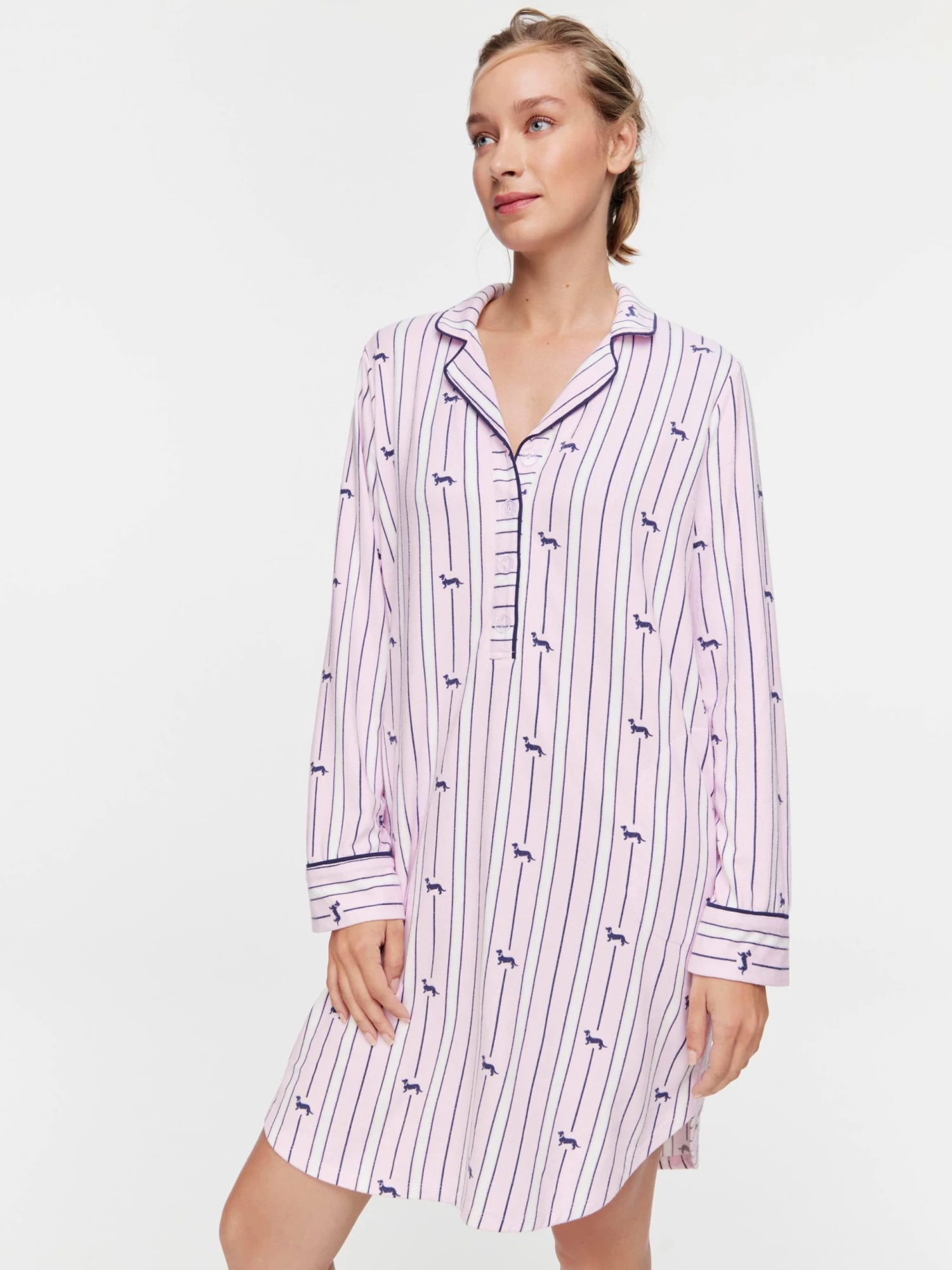 Penny Stripe Plush Nightie 1 Penny Stripe Plush Nightie