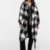 Black And White Buffalo Fleece Gown