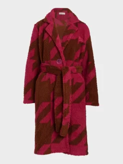 Oversized Houndstooth Fleece Gown -Pajama Shop 811770 multi maq t scaled