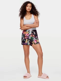 Black Floral Short -Pajama Shop 812265 multi back2 t scaled