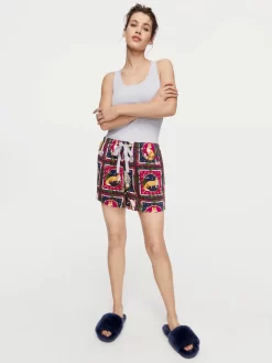 Fox Tile Mid Short -Pajama Shop 812275 multi back2 t scaled