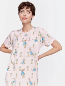 Peter Rabbit Short Sleeve Plush Nightie 6 Peter Rabbit Short Sleeve Plush Nightie -Pajama Shop 812283 multi back2 t scaled