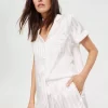 White Stripe Chic Satin Pj Set