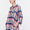 Multi Check Flannelette Longline Nightshirt