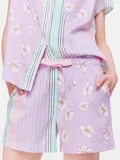 Mish Mash Floral Long Short -Pajama Shop 813682 multi back2 t scaled