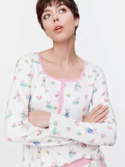 Bunny Pointelle Long Sleeve Pj Set 9 Bunny Pointelle Long Sleeve Pj Set -Pajama Shop 813789 multi back3 t scaled