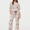 Cheetah Plush Wide Leg Pj Pant