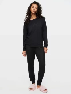 Black Plush Sweater -Pajama Shop 813846 black back2 t scaled