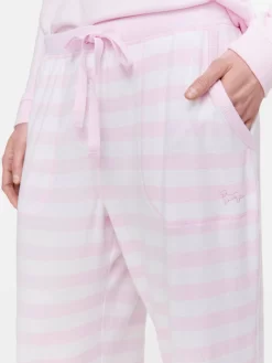 Pink Stripe Fuzzy Easy Pj Pant -Pajama Shop 813850 pink back2 t scaled