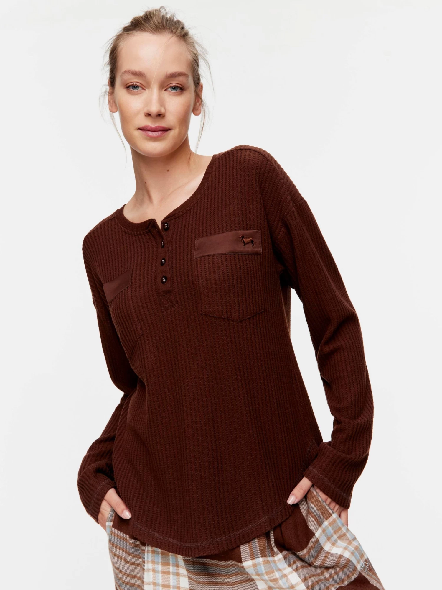 Choc Waffle Henley 2 Choc Waffle Henley - Image 2