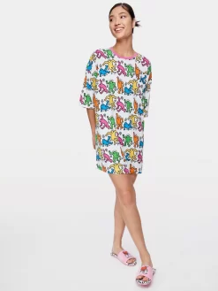 Keith Haring Sleep Tee -Pajama Shop 814144 multi back2 t scaled