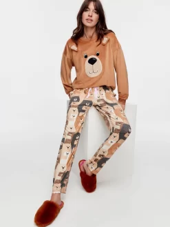 Bear Plush Pj Pant