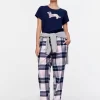 Navy Check Classic Pj Pant