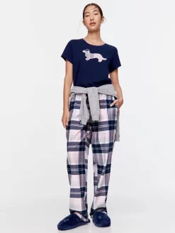 Navy Check Classic Pj Pant