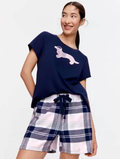 Navy Check Gerri Short