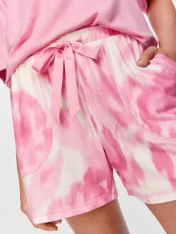 Floral Plush Long Short -Pajama Shop 814469 multi back2 t scaled