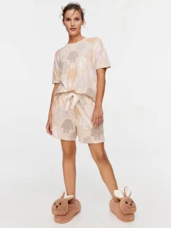 Floppy Bunny Plush Long Short -Pajama Shop 814472 multi back t scaled