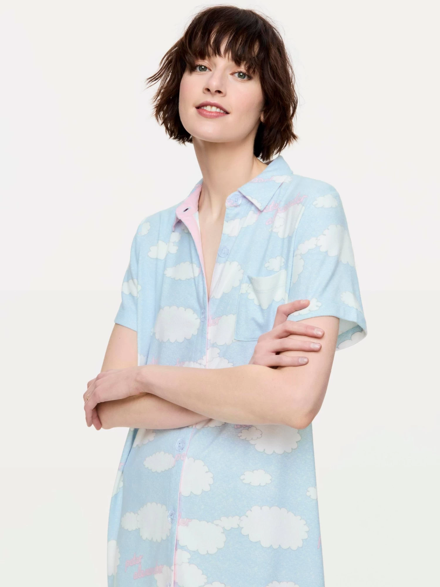 Peter Alexander Cloud Plush Short Sleeve Nightshirt 2 Peter Alexander Cloud Plush Short Sleeve Nightshirt - Image 2