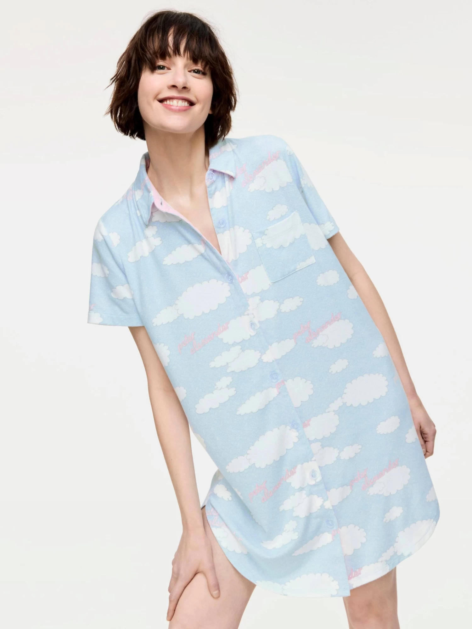 Peter Alexander Cloud Plush Short Sleeve Nightshirt 1 Peter Alexander Cloud Plush Short Sleeve Nightshirt