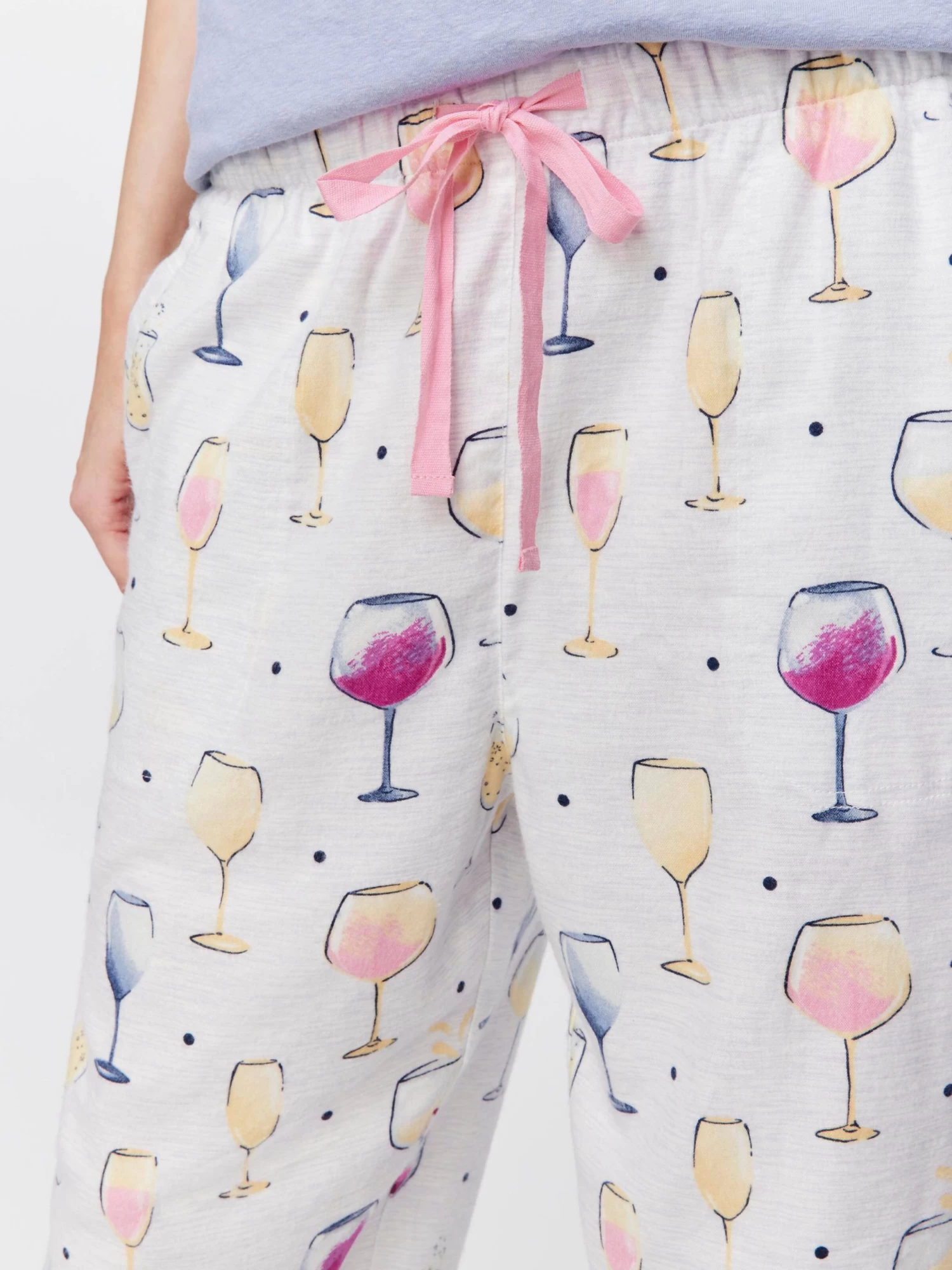 Wine Roll Up Bamboo Flannelette Pj Pant 2 Wine Roll Up Bamboo Flannelette Pj Pant - Image 2