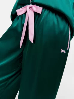 Jewel Green Satin Pj Pant 6 Jewel Green Satin Pj Pant -Pajama Shop 814554 multi back2 t scaled
