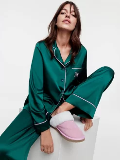 Jewel Green Satin Pj Pant