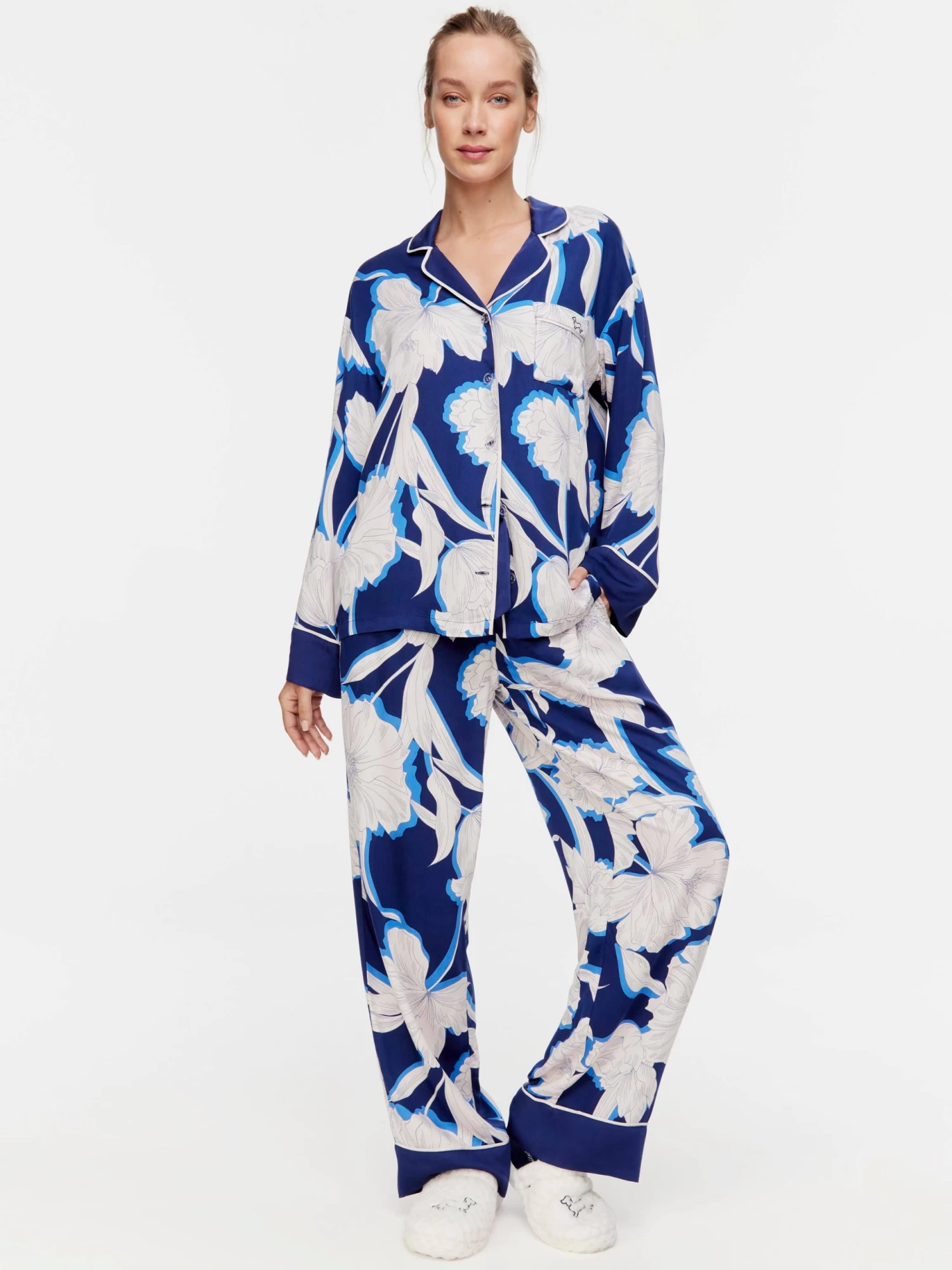 Blue Floral Pj Set 2 Blue Floral Pj Set - Image 2