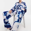 Blue Floral Pj Set