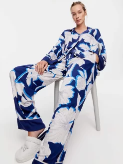 Blue Floral Pj Set