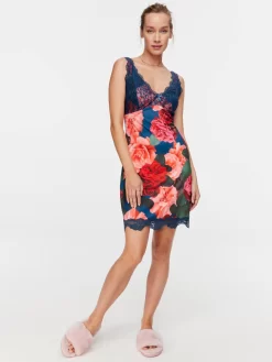 Rose Print Slinky -Pajama Shop 814559 multi back2 t scaled