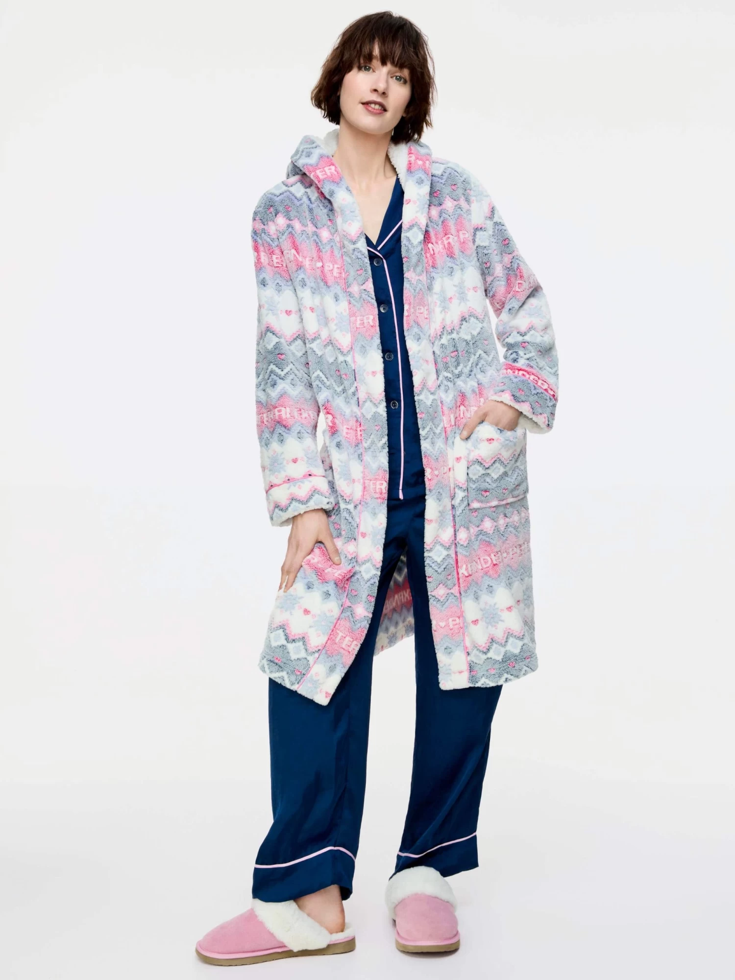 Fair Isle Hooded Gown 1 Fair Isle Hooded Gown