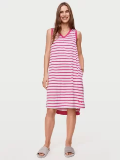 Stripe Tank Nightie -Pajama Shop 814938 multi back2 t scaled