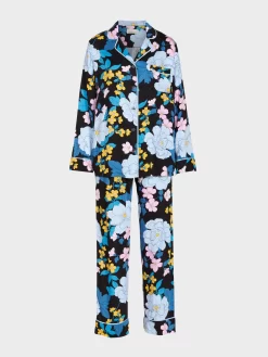 Blue Floral Long Sleeve Pj Set -Pajama Shop 815274 multi maq t scaled