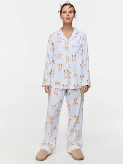 Bunny Bums Bamboo Flannelette Long Sleeve Classic Pj Set -Pajama Shop 815277 multi back2 t scaled