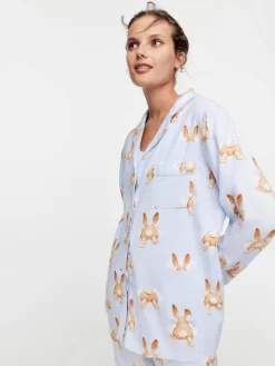 Bunny Bums Bamboo Flannelette Long Sleeve Classic Pj Set -Pajama Shop 815277 multi back3 t scaled