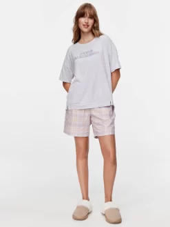 Lilac Logo Tee -Pajama Shop 815333 lilac back2 t scaled