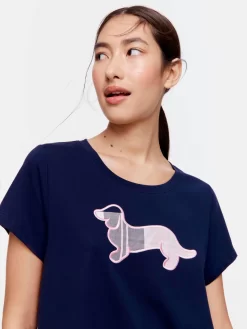 Navy Check Penny Tee 6 Navy Check Penny Tee -Pajama Shop 815334 navy back2 t scaled